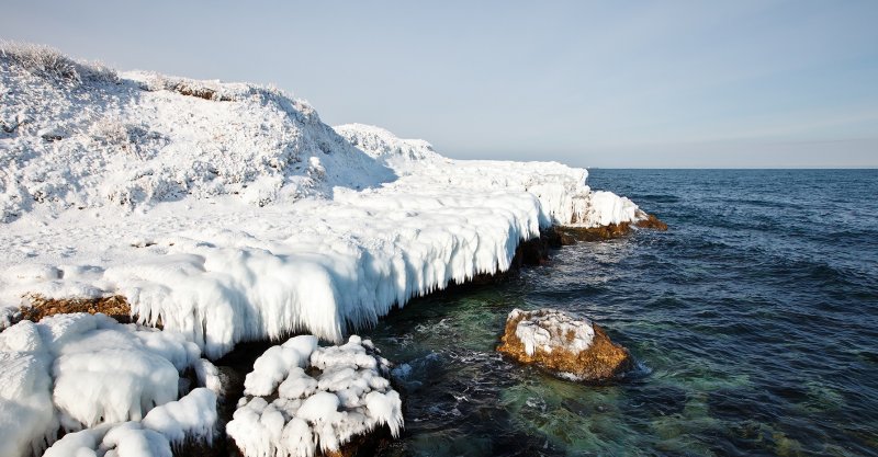 Черноморское Крым зимой