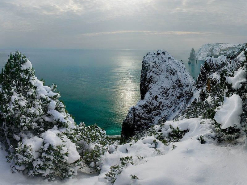 Крым зима Фиолент