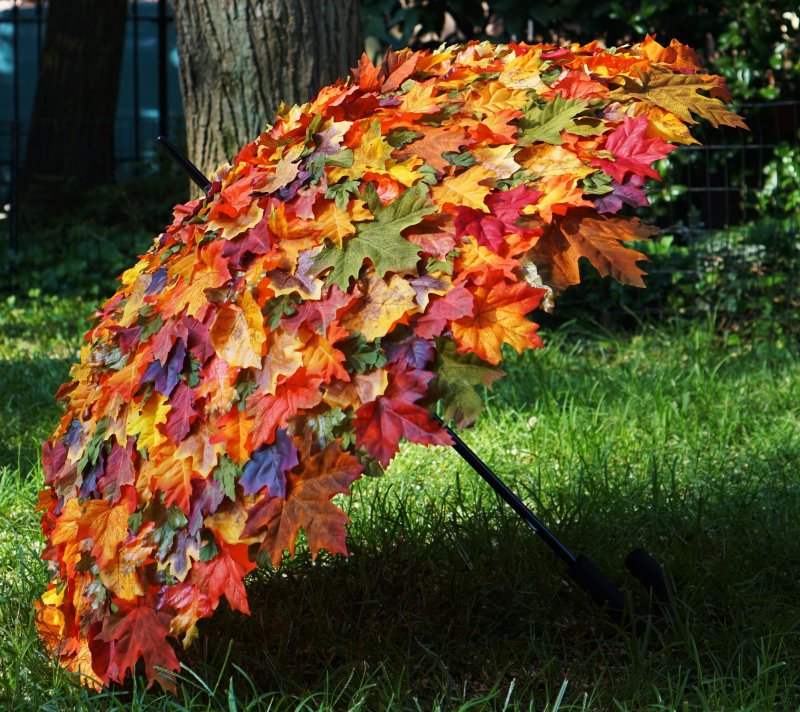 Осенний зонт поделка