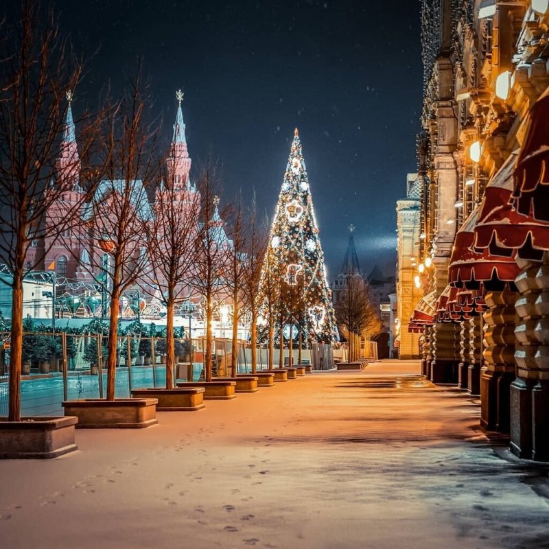 Центр Москвы зимой