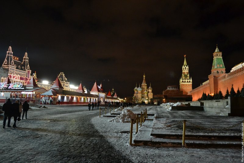 Москва площадь красная площадь зимой