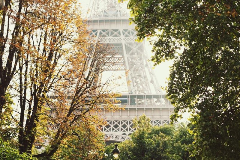 Эльфелевая башня Париж осень