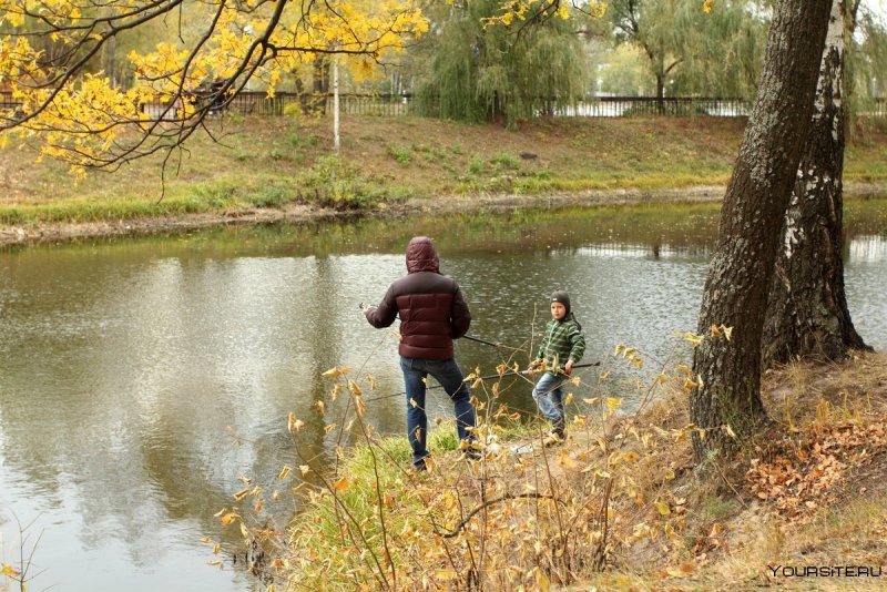 Осенняя рыбалка с детьми