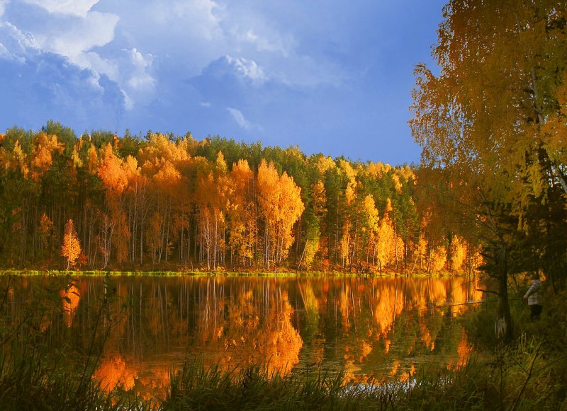 Озеро Селигер осенью