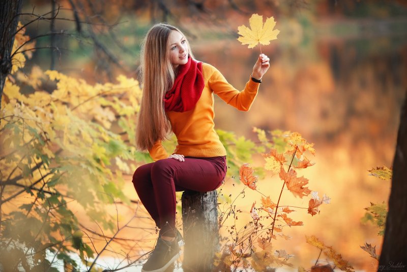 Осенняя фотосессия девушки