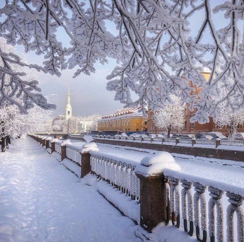 Санкт-Петербург центр города зима