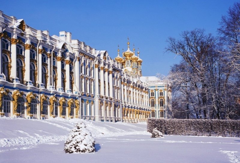 Дворцовая набережная Питер зима