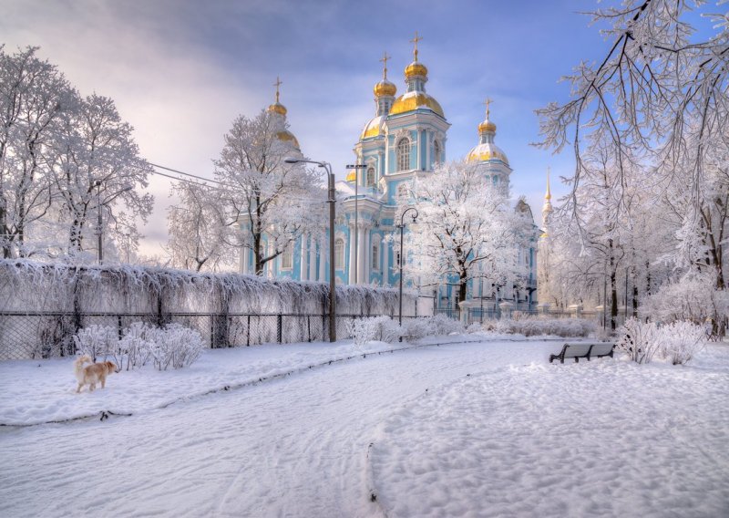 Васильевский остров Санкт-Петербург зимой