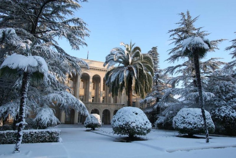 Новый Афон Абхазия зимой