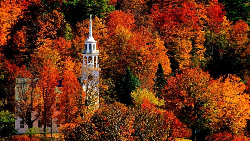 Вермонт и Вайоминг осень