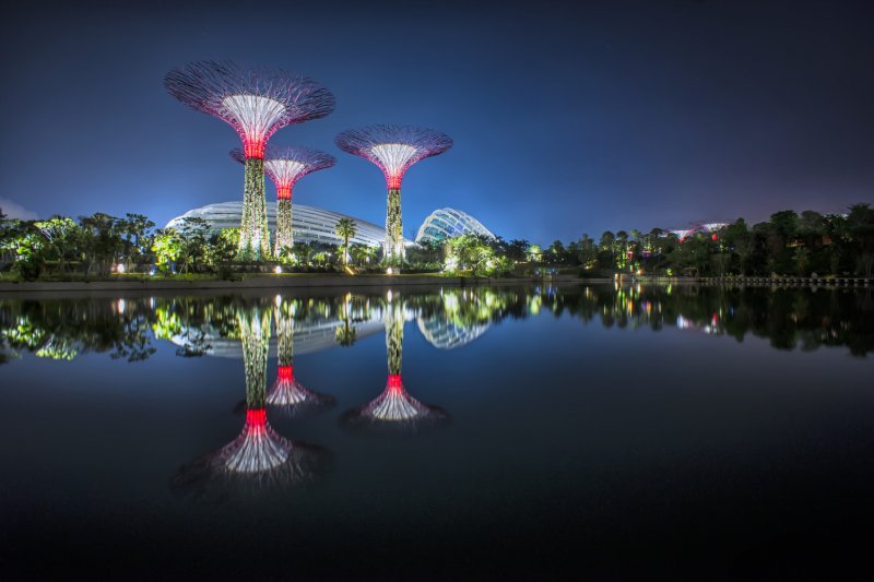 Сингапуре включает 18 «супердеревьев»