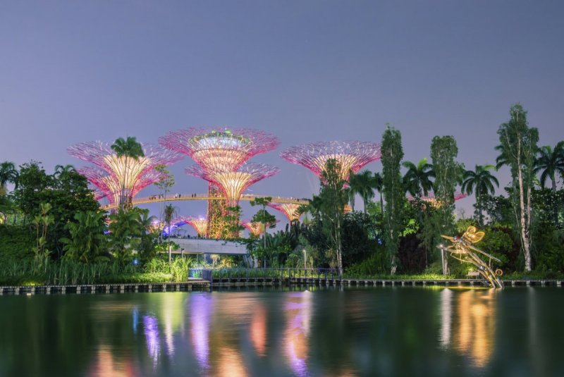 Сады у залива Марина-Бэй Сингапур