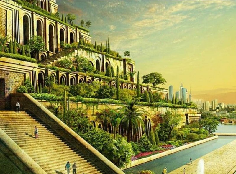Висячие сады Семирамиды в Вавилоне