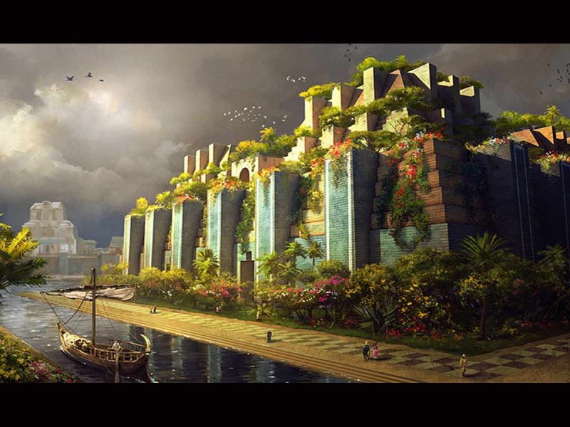 Висячие сады царицы Семирамиды в Вавилоне
