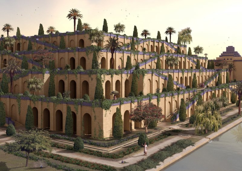 Древний Вавилон сады Семирамиды