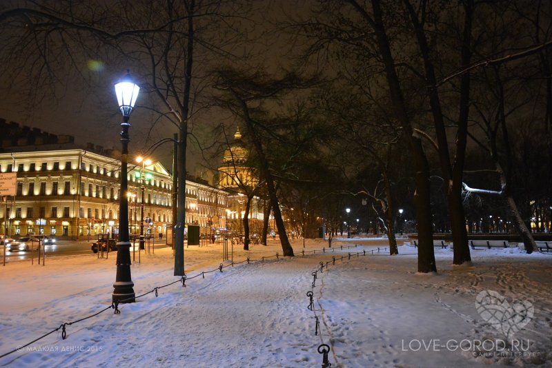 Александровский сад Санкт-Петербург зима