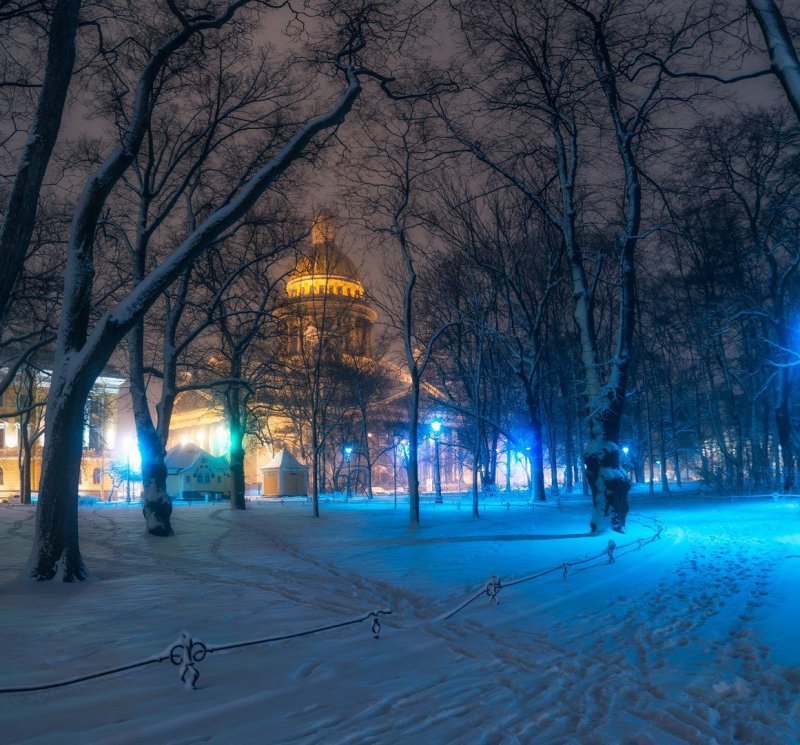 Зимний вечер в Петербурге