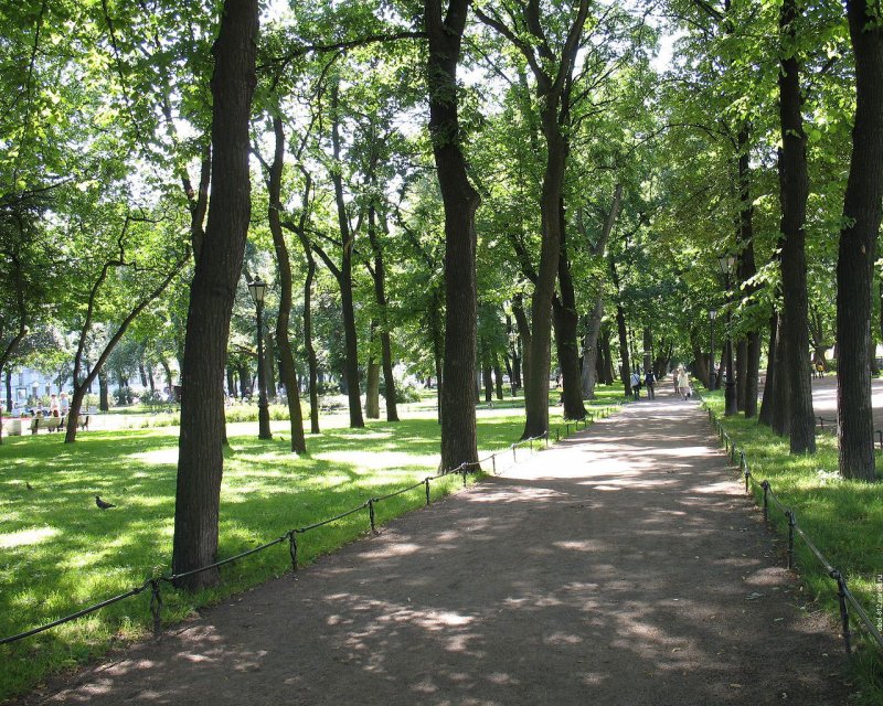 Парк в Санкт-Петербурге Александровский сад