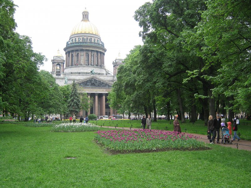 Александровский сад Исаакиевский собор Санкт-Петербург