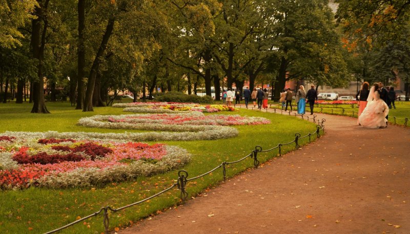 Александровский сад Санкт-Петербург цветы