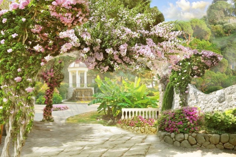 Райский сад пейзажный стиль