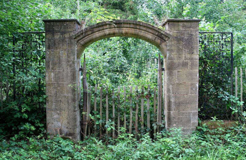 Ворота руины плющ