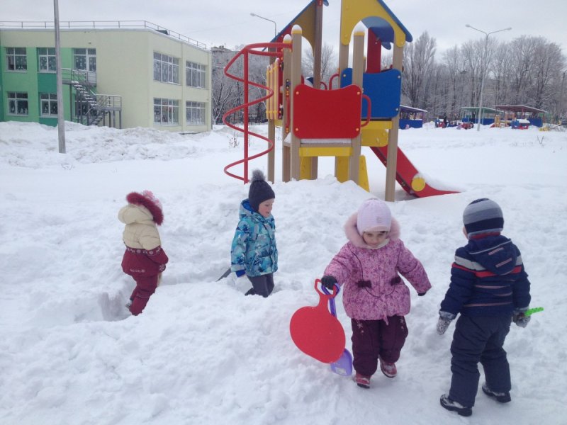 Прогулка детский сад зима