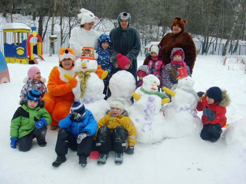 Зимние развлечения для детей на улице