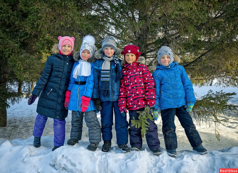 Прогулка в детском саду зимой