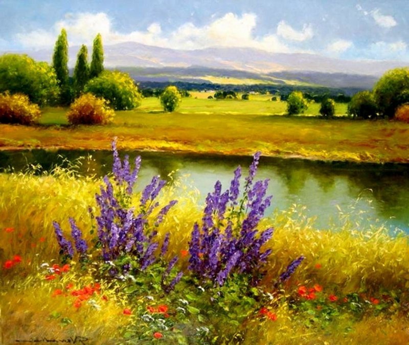 Acrylic Landscape Painting картины