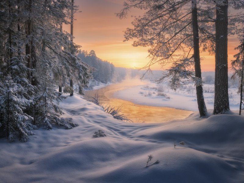 Зимние пейзажи фото красивые
