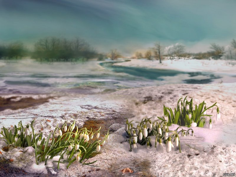 Левитан река (ранняя Весна)