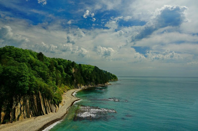 Берег черного моря Туапсе