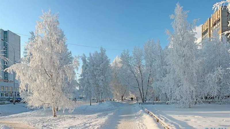 Город Радужный ХМАО зимой