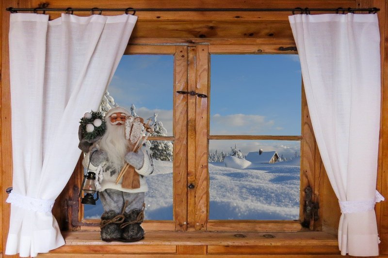 Французское окно зима