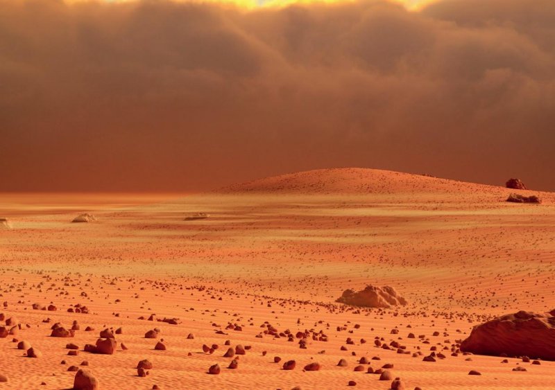 Марсианская пустыня на Марсе