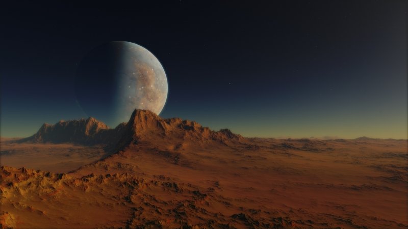Марс закат Кьюриосити