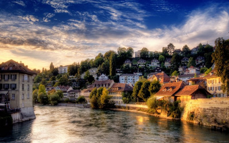 Река в Берне Швейцария