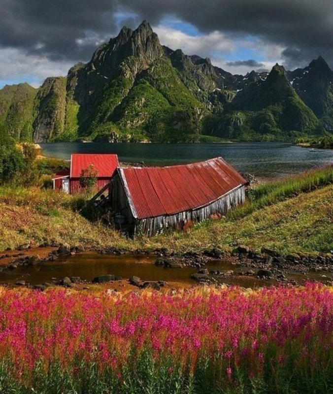 Норвегия пейзажи Скандинавия
