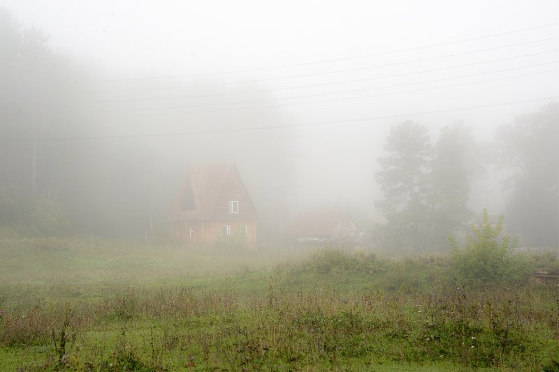 Август туман