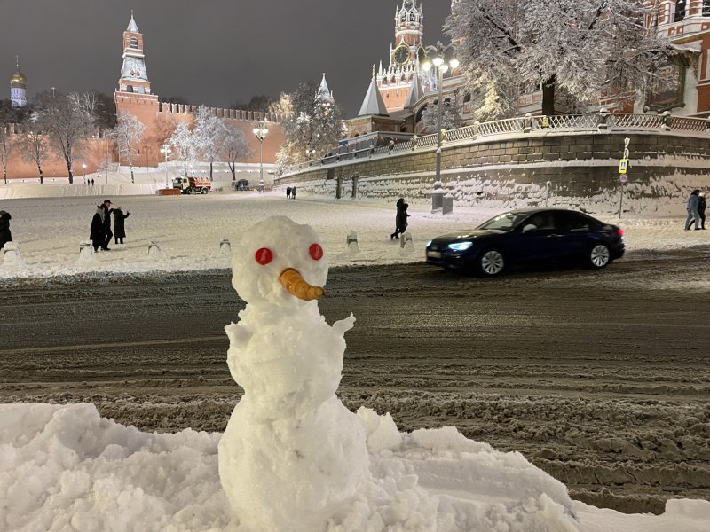 Первый снег в Москве