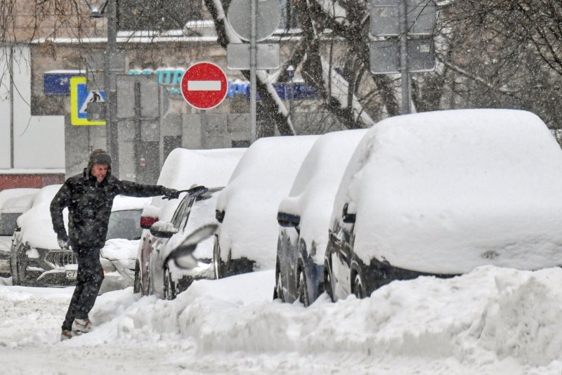 Снегопад в России