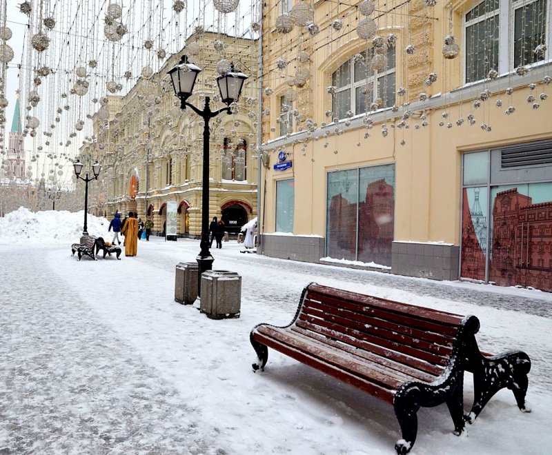 Первый снег в Москве 2018