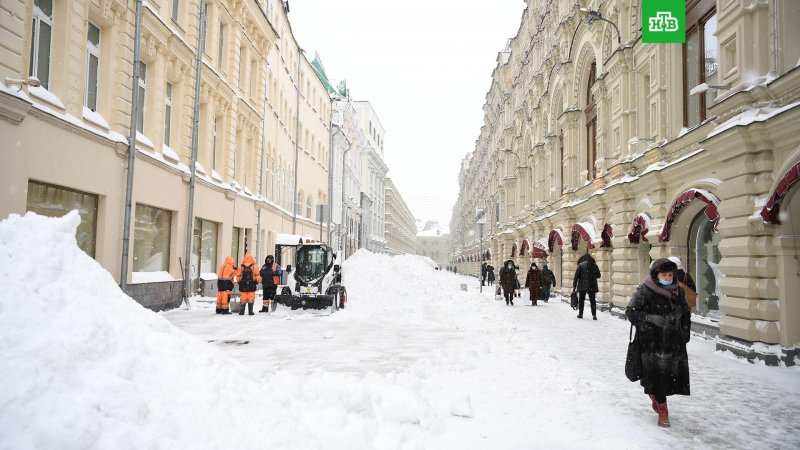 Зима в Москве февраль