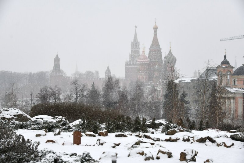 Манежная площадь Москва снег