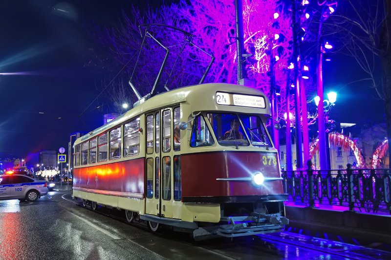 Трамвай зимой
