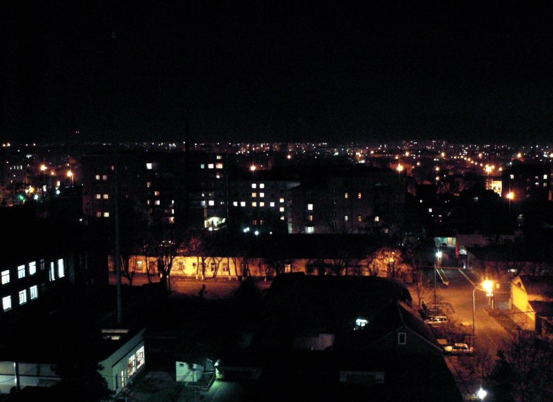 Вид с крыши ночью Уфа