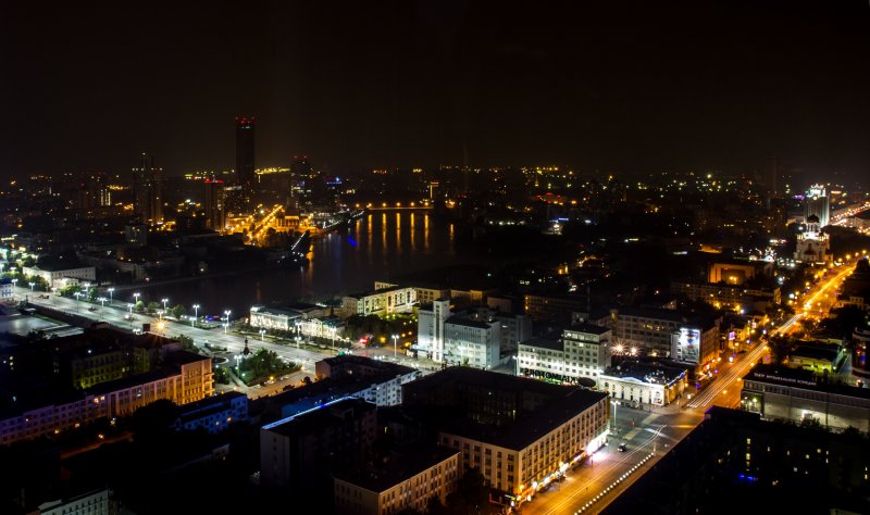 Ночная Москва с крыши