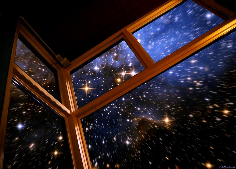 Звездное небо из окна