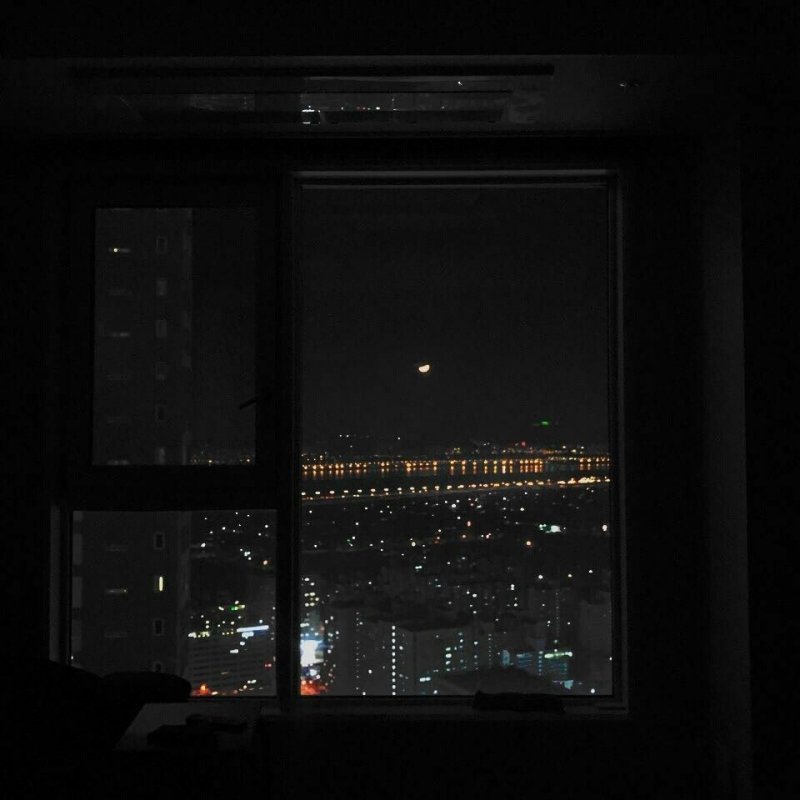 Ночное окно город